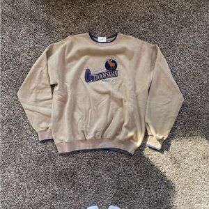 Men’s M & C crewneck, vintage, grandpa style, small stain on the arm.
